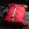Outdoor Roll-Up Travel Backpack in Bold Red
