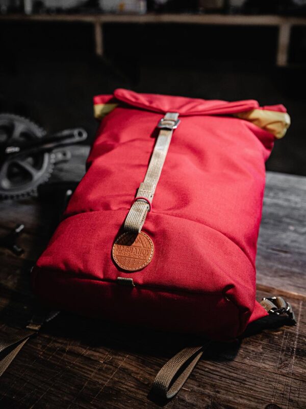 Outdoor Roll-Up Travel Backpack in Bold Red