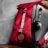 Outdoor Roll-Up Travel Backpack in Bold Red