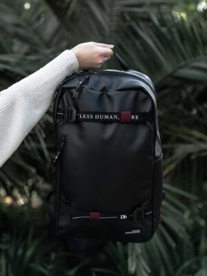 Modern Minimalist Black Laptop Backpack