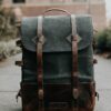 Premium Rustic Canvas & Leather Travel Backpack