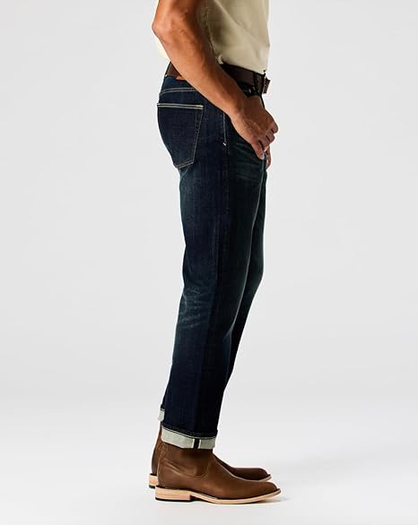 Stretch Selvedge Denim Jeans for Men - 11.7 oz Mens Jeans with 1% Stretch, Copper Rivets- Year-Round Men Jeans