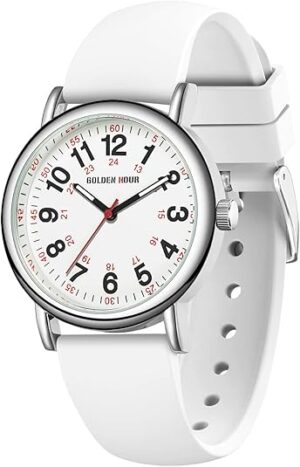 Waterproof Nurse Watch for Medical Professionals, Students Women Men - Military Time Luminouse Easy Read Dial