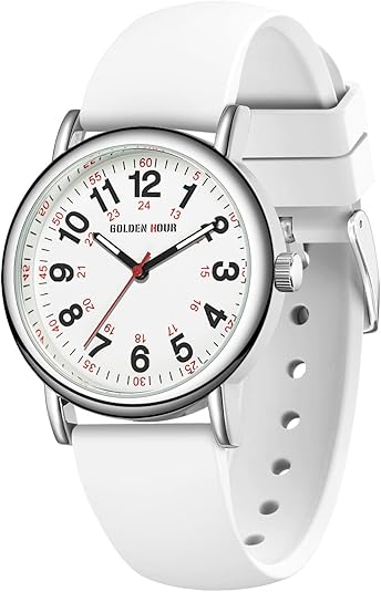 Waterproof Nurse Watch for Medical Professionals, Students Women Men - Military Time Luminouse Easy Read Dial