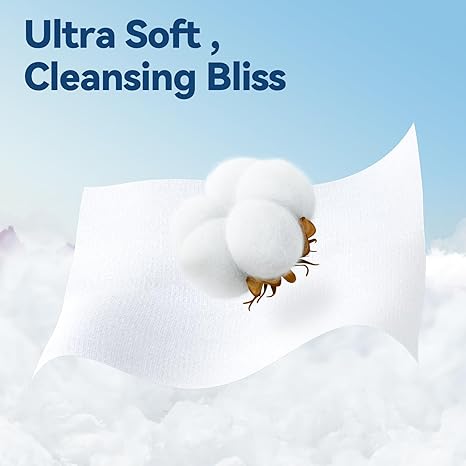 Winner Soft Face Towels, 100% USDA Biobased Facial Towels, Unscented Cotton Tissues for Sensitive Skin