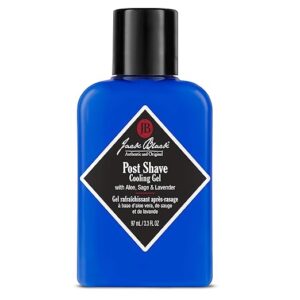 Black Post Shave Cooling Gel - Clear After Shave Gel for Men, Men’s Aftershave Gel
