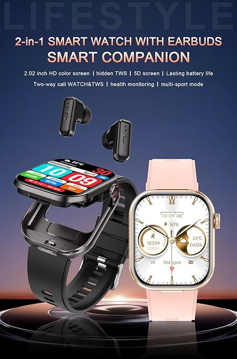 Smart Watch with Earbuds Duo Pack