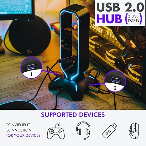 RGB Gaming Headphone Stand