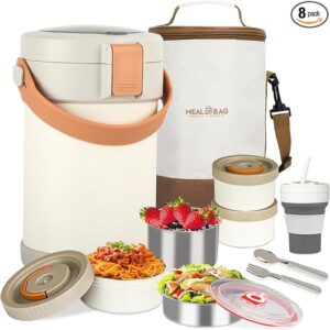 67 oz Adults Thermo for Hot Food 2L 9.06 in 3 Layer Stainless Steel Vacuum Soup Food Thermo Hot Food Jar Bento Box for Men, Women, Suitable insulated Lunch Box for 12+ Camping, Office & Travel Use