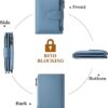 Small Wallet Women RFID Blocking Soft Leather Bifold Compact Card Holder Wallet for Women
