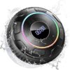 Bluetooth Speaker, 2025 New Shower Speaker with 6D Sound, Bluetooth 5.3 Portable Speaker with Light/Suction Cup/Hook, IPX7 Waterproof Mini Wireless Speaker for Bathroom/Outdoor/Party/Beach/Gift