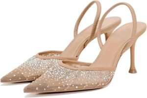 Women’s Fancy Party Heels – Crystal Design