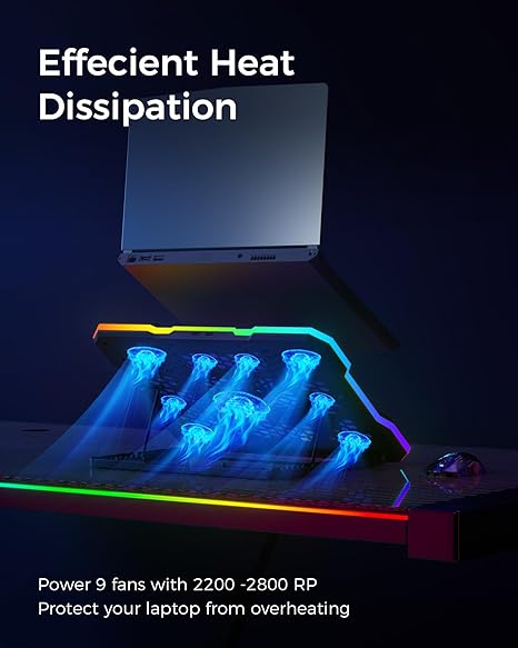 Laptop Cooling Pad RGB 5-Fan