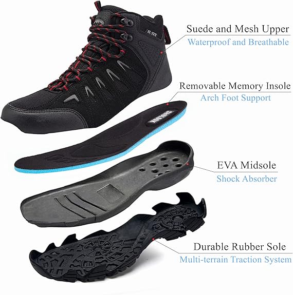 Men’s Outdoor Hiking Boots – Durable Grip