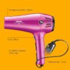 Conair Hair Dryer with Retractable Cord, 1875W Blow Dryer, 3 Heat Settings, 2 Speeds
