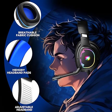 Gaming Headset with Mic Surround Sound