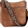 Crossbody Bags for Women Trendy Vegan Leather Hobo Purses Shoulder Handbags With Wide Shoulder Strap