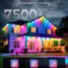 POOFZY Permanent Outdoor Lights for House,100ft RGB+IC Smart Outdoor Decor, 50 Scene Modes,App/Remote Control,IP67 Waterproof,for Christmas,Halloween,Daily & Holiday Party Decor,House Roof Lighting