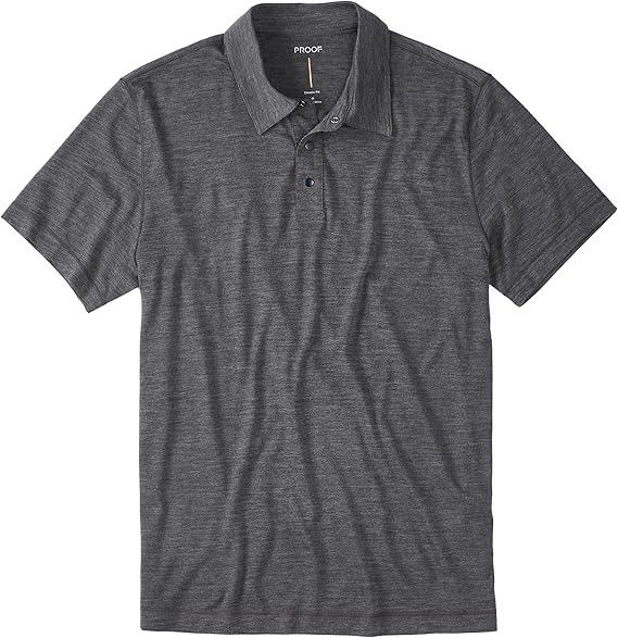 Proof Men's 72-Hour Merino Wool Polo Shirt, Short Sleeve, Moisture Wicking & Odor Resistant