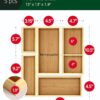 ROYAL CRAFT WOOD 5-Piece Bamboo Drawer Organizer Set – Multi-Use Storage Trays for Kitchen, Bathroom, Office, Makeup, Jewelry & More – Junk Drawer Tray, Utensil Holder, Storage Box & Bin Set (5 Boxes)