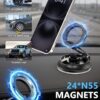 Magnetic Phone Holder for Car [90+LB Strongest Suction&3000gf Strongest Magnetic] 360° Adjustable Vacuum Phone Holders for Your Car, Magsafe Car Mount for iPhone17 Pro Max 16 15 14 13 12 Plus (Black)