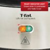 T-fal Compact Sandwich Maker, Stainless Steel, Easy to Clean, Indicator Lights, Cool Touch Handle, Grilled Cheese, Panini, 625 Watts, Black