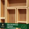 ROYAL CRAFT WOOD 5-Piece Bamboo Drawer Organizer Set – Multi-Use Storage Trays for Kitchen, Bathroom, Office, Makeup, Jewelry & More – Junk Drawer Tray, Utensil Holder, Storage Box & Bin Set (5 Boxes)
