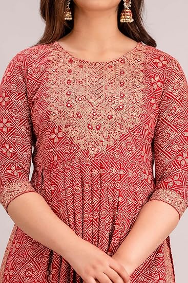 Printed Indian Kurti Pant & Dupatta Set for Women Kurta Kurtis Set Tunic For Women