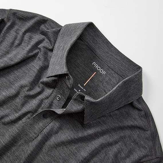 Proof Men's 72-Hour Merino Wool Polo Shirt, Short Sleeve, Moisture Wicking & Odor Resistant